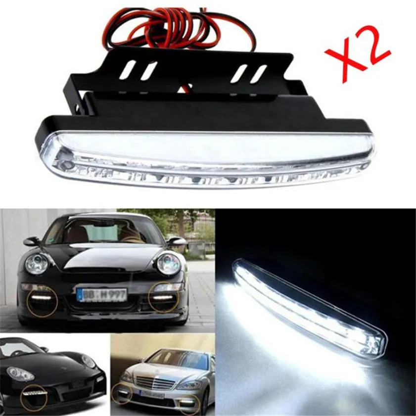 Новый комплект из 2 предметов 8LED дневного вождения светильник DRL Противотуманные