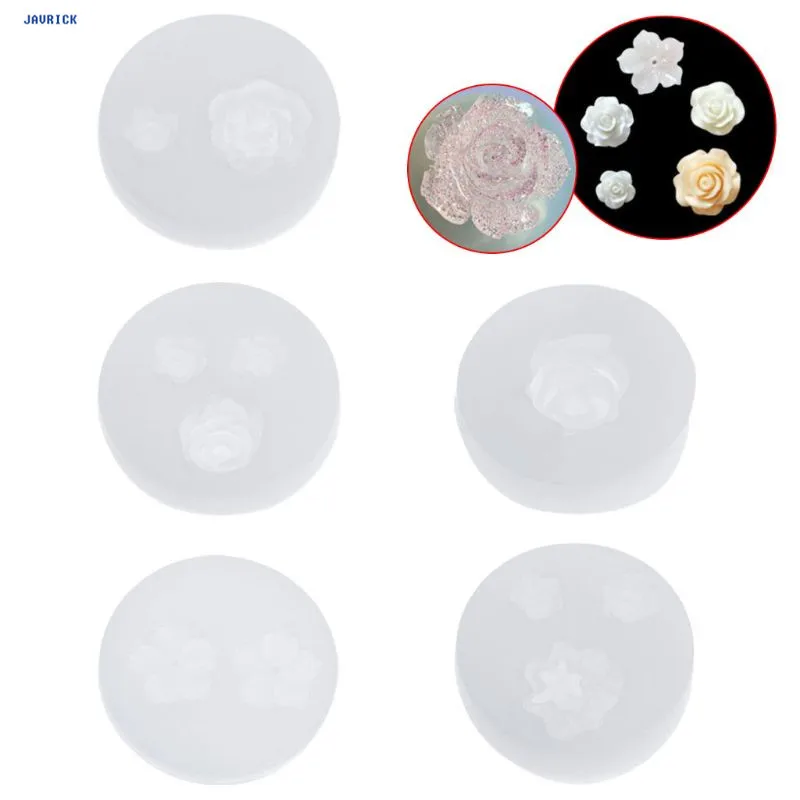 

JAVRICK Silicone Mold Crafts Flower Floral DIY Jewelry Making Molds Cake Ornaments Jewelry Pendant Resin Casting Mould