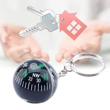 500 шт./лот, 28 мм, шар, компас, брелок, заполненный жидкостью, компас, навигатор, туристический для пеших прогулок, кемпинга, путешествий, выживания на открытом воздухе