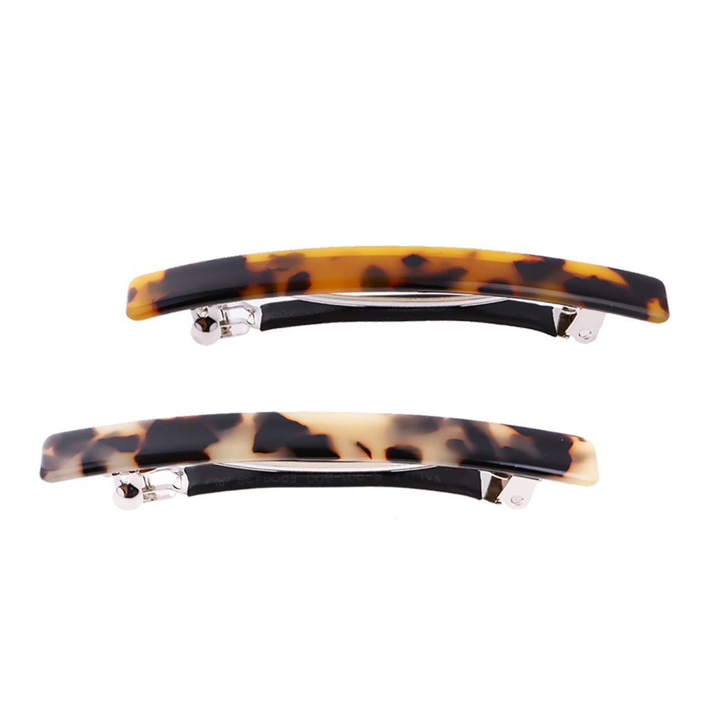 2x Ladies Headwear Leopard Pattern Hair Pin Spring Fastening Pontail Hair Barrettes Clip Banana Ponytail Holder DIY Hairdressing