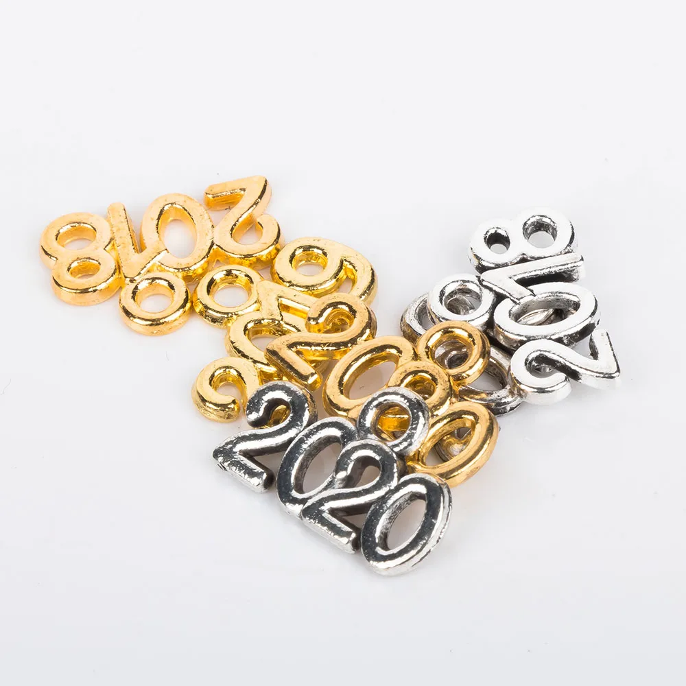 

20pcs Charm Number 2018 2019 2020 Year Pendant Charms For Jewelry Making Antique Silver Charms Handmade DIY Craft Accessories