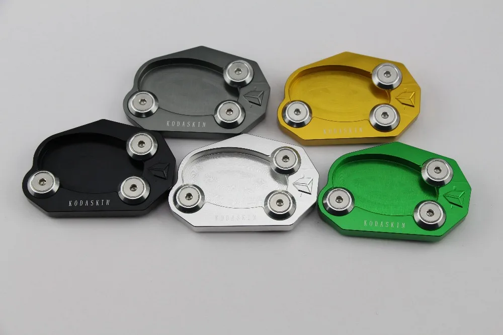 Kickstand Foot Side Stand Extension Plate Pad Black For VERSYS Ninja 650 650R EX650 ZX6R ZX10R