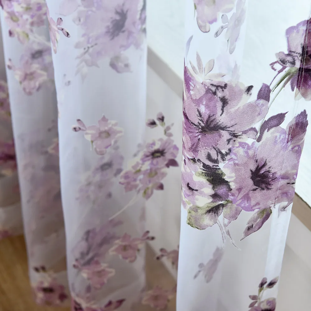 Online kaufen groÃhandel lila muster vorhänge aus china lila ...