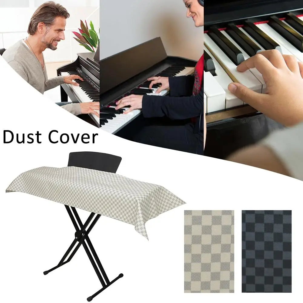 

Electronic Keyboard Digital Piano Dust Cover PU Leather Plaid Sheepskin Pattern For 88 Keys Electronic Keyboard Cover