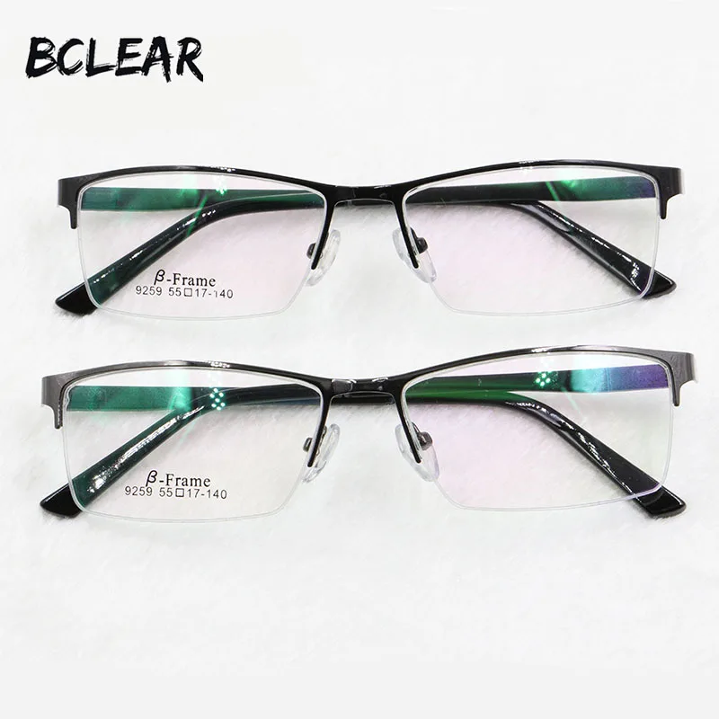 

BCLEAR Men's fashion spectacle glasses frame myopia frame metal half-frame customized optical prescription eyeglasses hot 9259