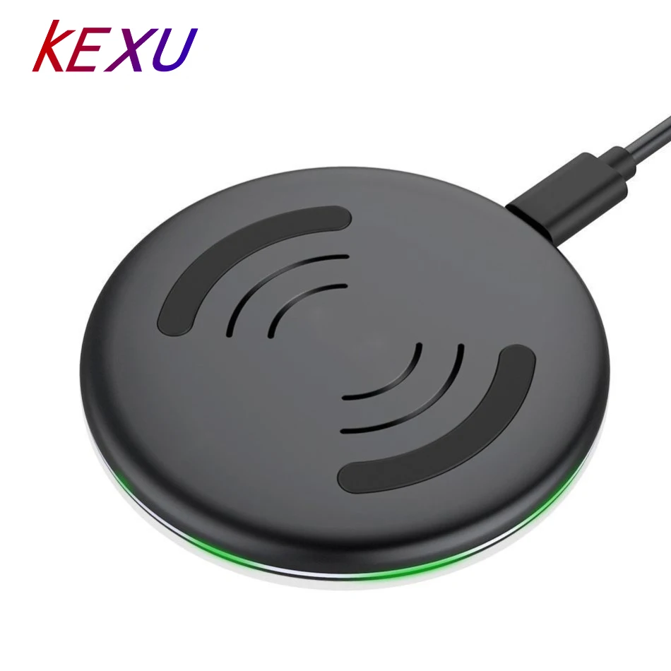 

KEXU Original Qi Wireless Charger for iPhone x 8 8plus Slim Fast 10W USB Wireless Charging for Samsung S8/S7 Edge Wireless Pad