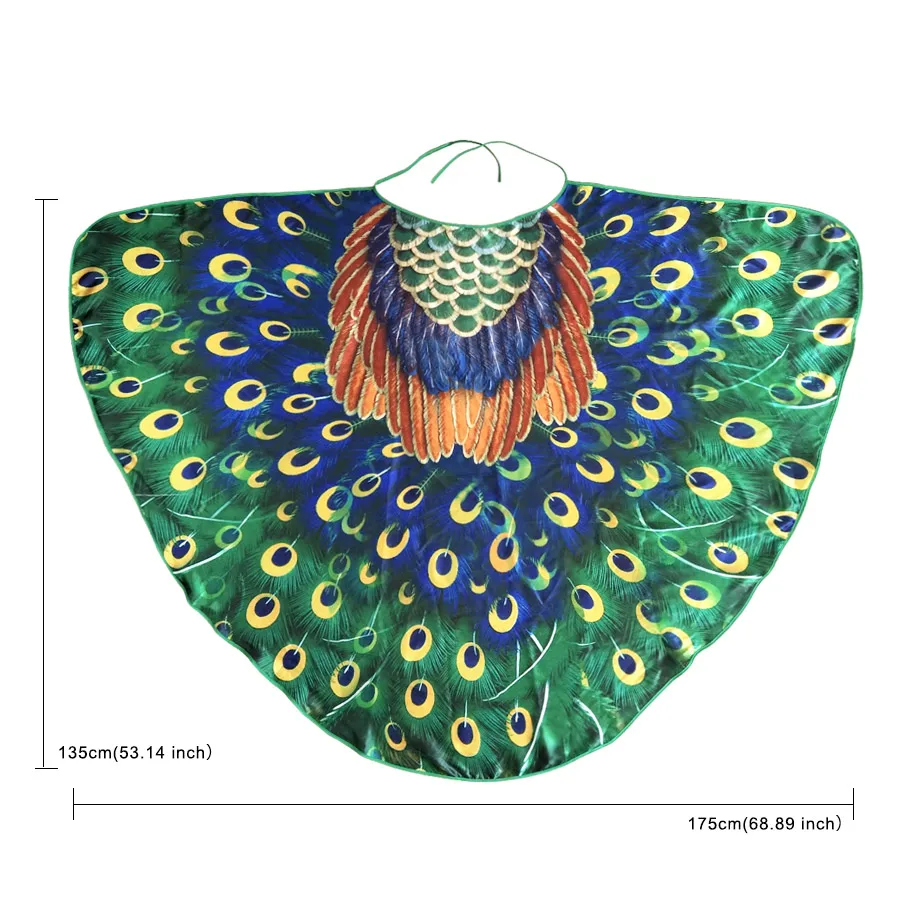 D.Q.Z Huge Peacock Wings Shawl Festival Wear Hawaii Costume Wife Gifts Accompany New Year's Costume For Adults Purim Day Gift