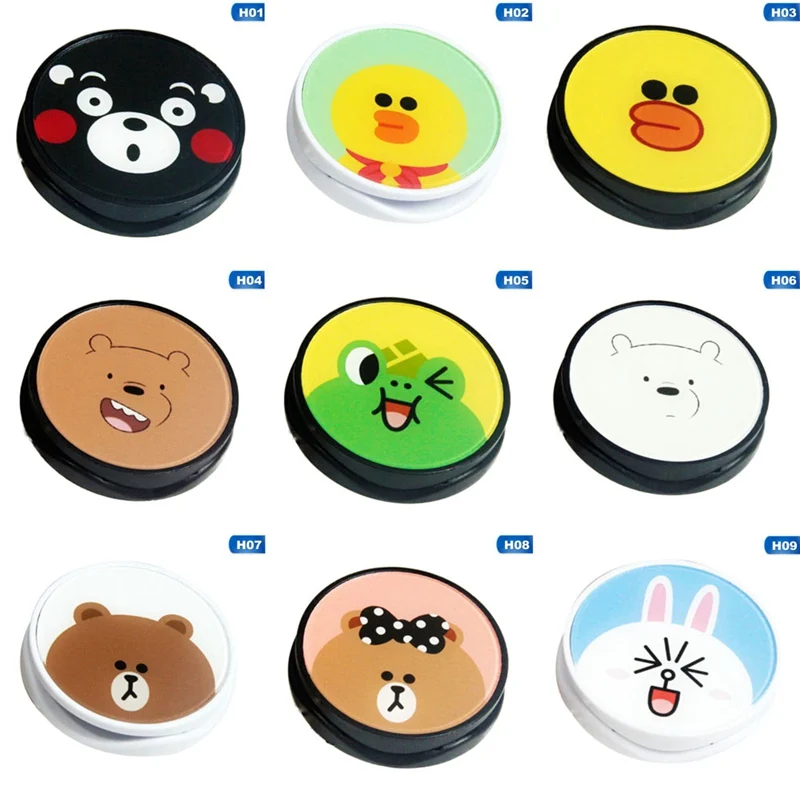 

Cute Cartoon Round Universal Expanding Stand and Grip Finger Ring Holder Mobile Phone Folding Bracket for IPhone 8 7 X XR XS MAX