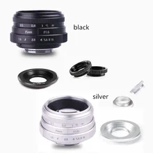 Fujian câmera de montagem, 35mm f1.6 c, cctv lente ii para m4/3/mft & adaptador