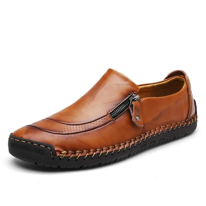 

2018 Handmade Leather Loafers Shoes Men Shoes Fashion Men Flats Exquisite design Non-slip Comfortable Men Casual Shoes