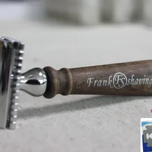 Frank Shaving-двойная Безопасная бритва с деревянной ручкой+ бесплатное лезвие+# DE001