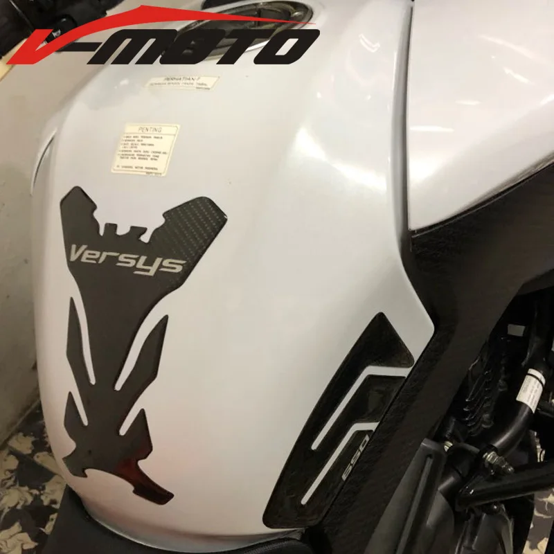 

2019 Carbon 3D ADESIVI MOTO Sticker Decal Emblem Protection Tank Pad Gas Cap Fit KAWASAKI versys 650