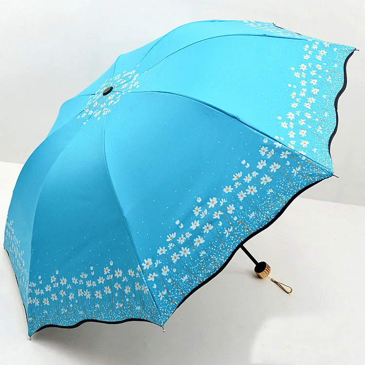 YADA Creative Flower Foldable Umbrella Rainy Lace Floral Umbrella For Women UV Folding Windproof Umbrellas Parasol Gift YD183