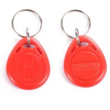 EM4100 TK4100 125 кГц RFID EM пропуск ключ-брелок Tag брелок водонепроницаемый брелок Карточки контроля доступа только для чтения-100 шт красный/синий