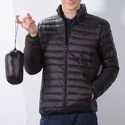 Мужская мода зима чистый цвет складной Стенд Collor хлопок пуховик пальто #4O11 # F