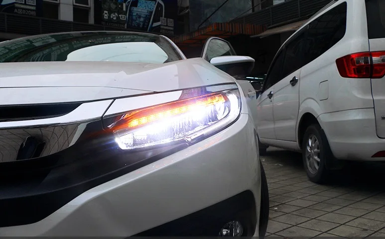 DK MOTION для Honda Civic sedan фары- для нового Civic светодиодный налобный фонарь