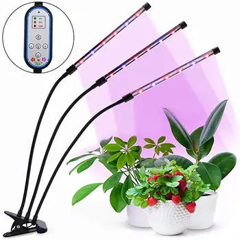 

Plant Grow Light 36W Bulbs Cycle Timing Grow Light Auto On/Off Everyday with 4/8/12H Timer, 8 Dimmable Levels for Indoor Plants