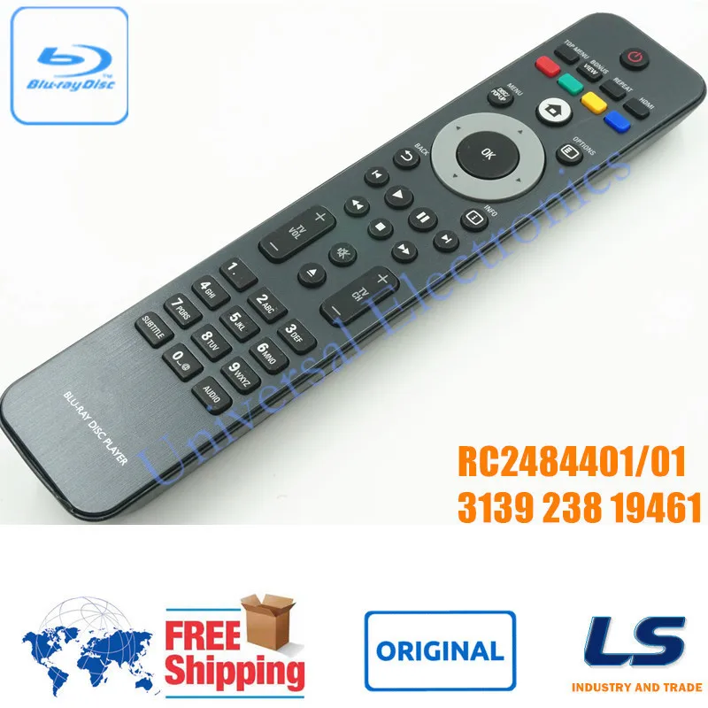 [ ORIGINAL ] RC2484401/01 RC248440101 BLU RAY DISC PLAYER REMOTE