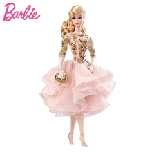 BARBIE COLLECTOR CON VESTIDO DE COCTEL ROSA Y DORADO