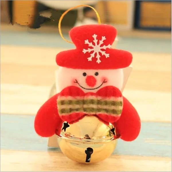 Колокольчики рождественские подвесные украшения для дома аксессуары для рождественской елки navidad Санта Клаус кукла колокольчик украшения - Цвет: snowman