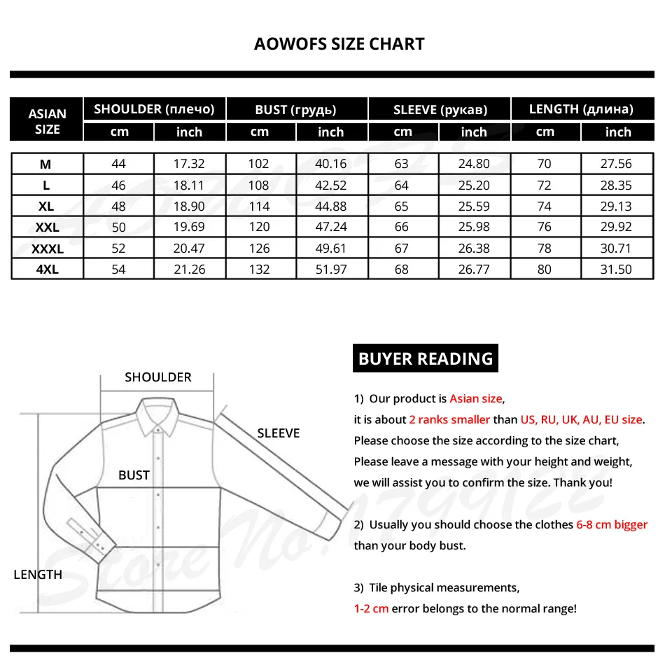 leopard shirts men size chart