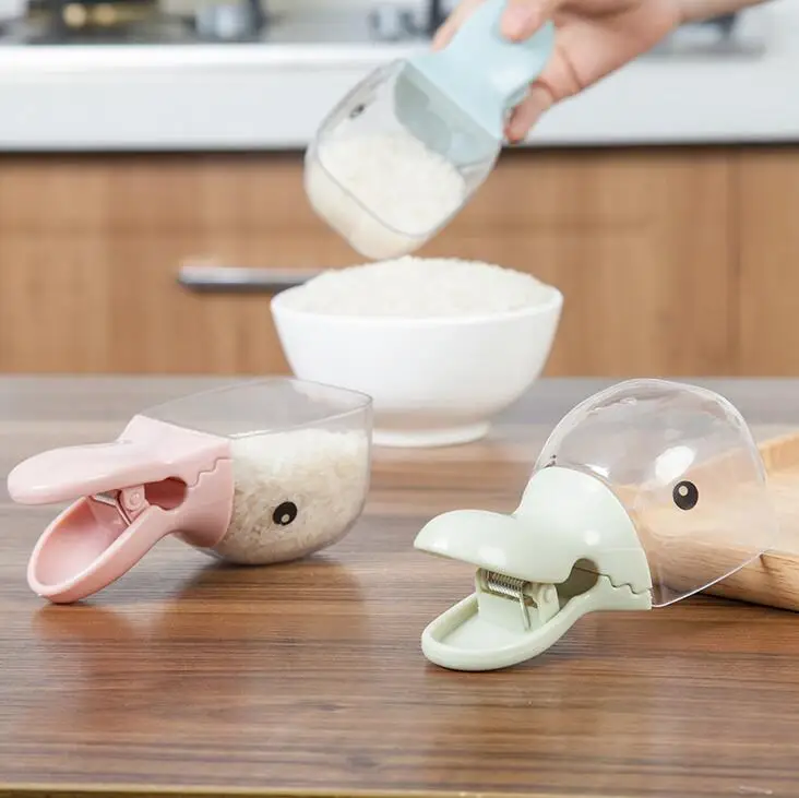

Rice Measuring Cup Cereals Rice Bags Sealing Clip Creative Duck Rice Shovel Water Spoon