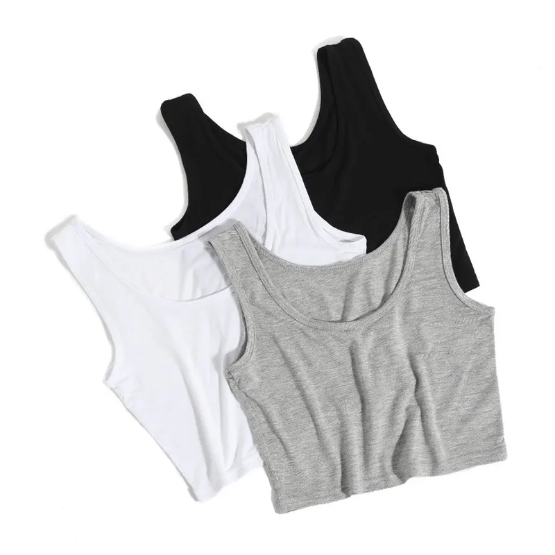

Casual New Yoga Fitness Crop Top Women Slim Fit Workout Gym Tank Tops Sports Design Solid Running Athletic Vests For Women