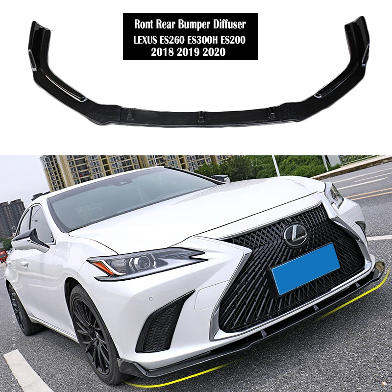 

For LEXUS 2018 2019 2020 ES260 ES300H ES200 Front + Rear Bumper Diffuser Bumpers Lip Protector Guard skid plate ABS