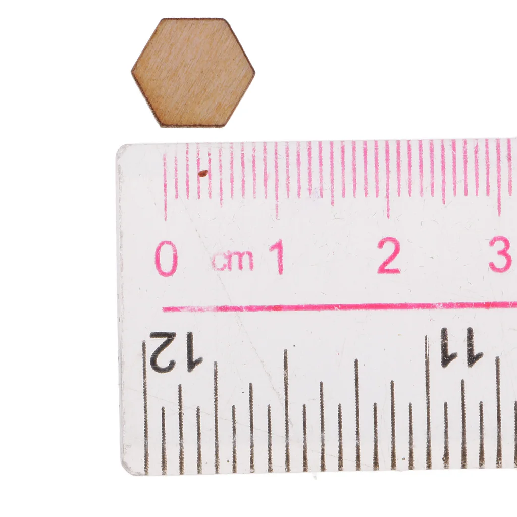 50/100/200pcs Wooden Hexagon Shapes MDF Cutouts Blank Embellishments Craft for DIY Scrapbooking Card Making Decoration Ornaments