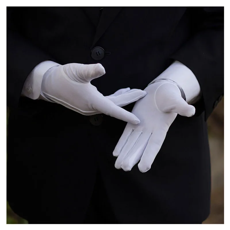 Men White Formal Gloves Tactical Gloves Tuxedo Honor Guard Parade 1Pair