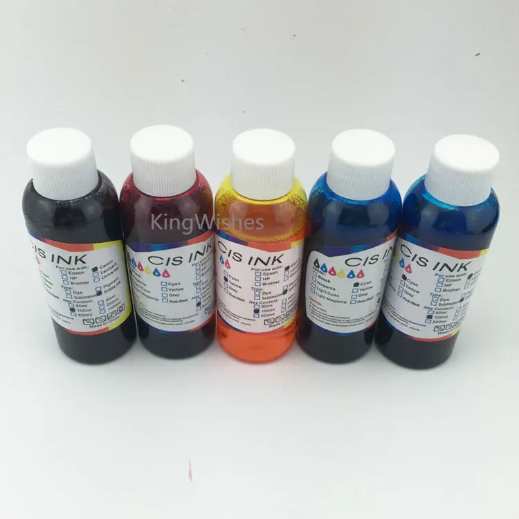 

Top Quality 5PCS x 100ML T273XL0 T273XL1 T273XL2 T273XL3 T273XL4 Edible Ink For Epson XP600 XP800 XP610 XP810 Printer