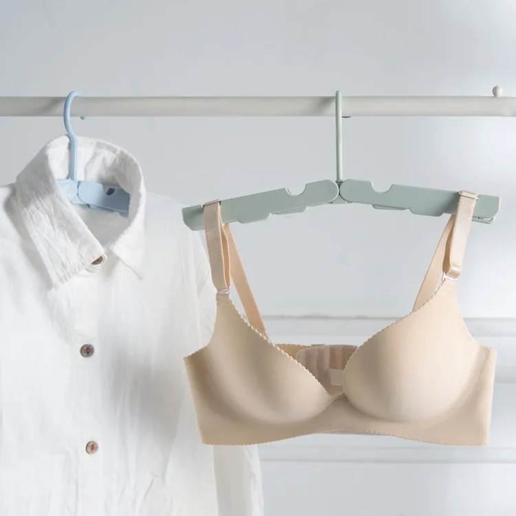 Household  Pants Clothes Socks Foldable Non-slip Hangers on A Business Trip Travel Portable with Clips Hangers Household Items