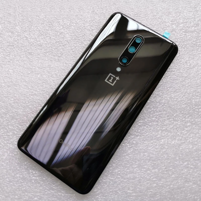 Новая задняя крышка из закаленного стекла для OnePlus 7 Pro, запасные части, задняя крышка для батареи, корпус+ рамка для камеры+ крышка для вспышки