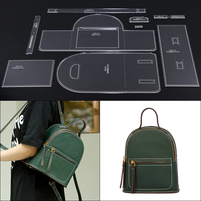 1-set-diy-women-s-backpack-casual-mini-bag-acrylic-template-leather