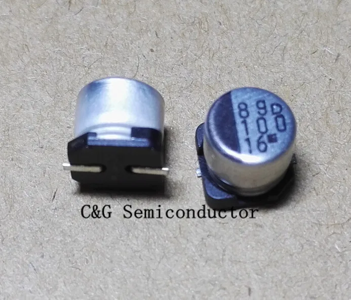 50 шт 16V 100 мкФ 100 мкФ/16 V 6,3X5,4 MM SMD алюминиевый электролитический конденсатор