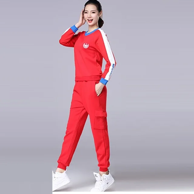 Cotton Tracksuit Women Sportwear 2019 New Spring Fashion Elegant 2 Piece Set Women Pants Suits