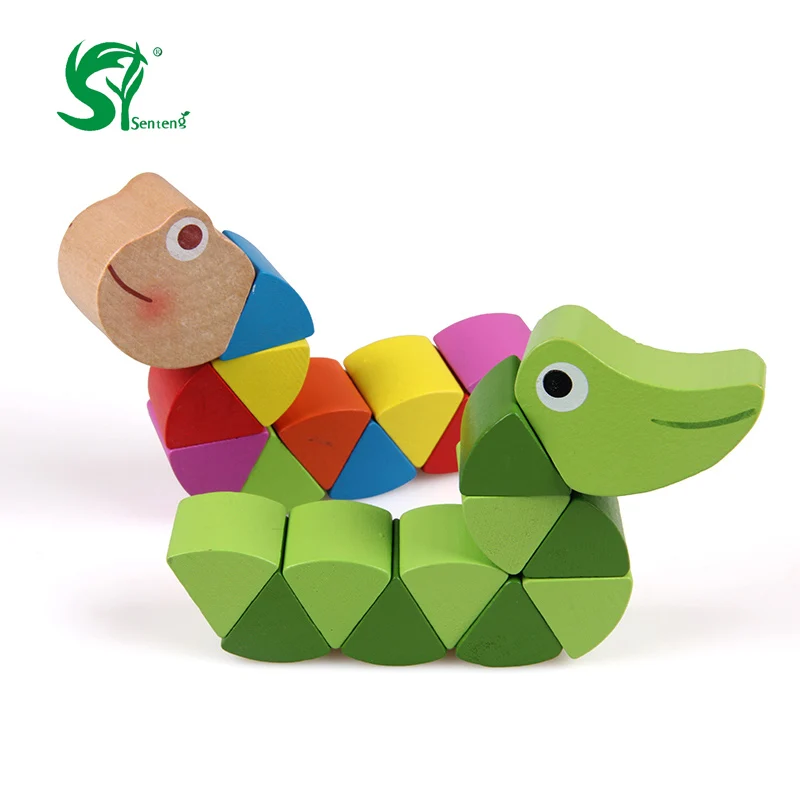Wooden Toys for children crocodile caterpillar toys baby Building blocks child education color gift random Kids Toys baby-blocks-toys : image Wooden Toys for children crocodile caterpillar toys baby Building blocks child education color gift random Kids Toys baby-blocks-toys