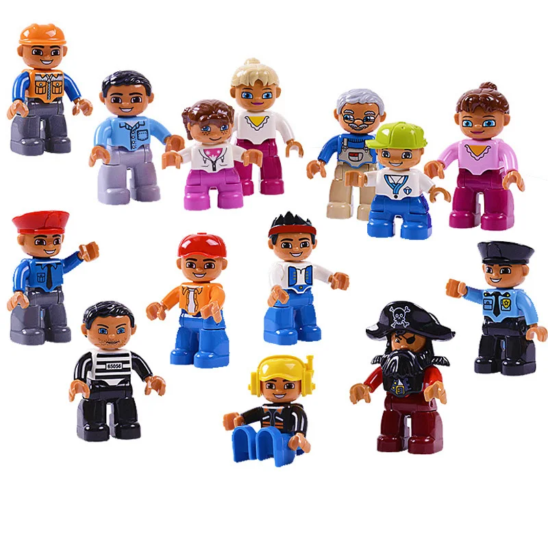 Duploed фигурки серии family Character Bricks совместимый бренд Duploe строительные блоки Развивающие игрушки для детей Подарки