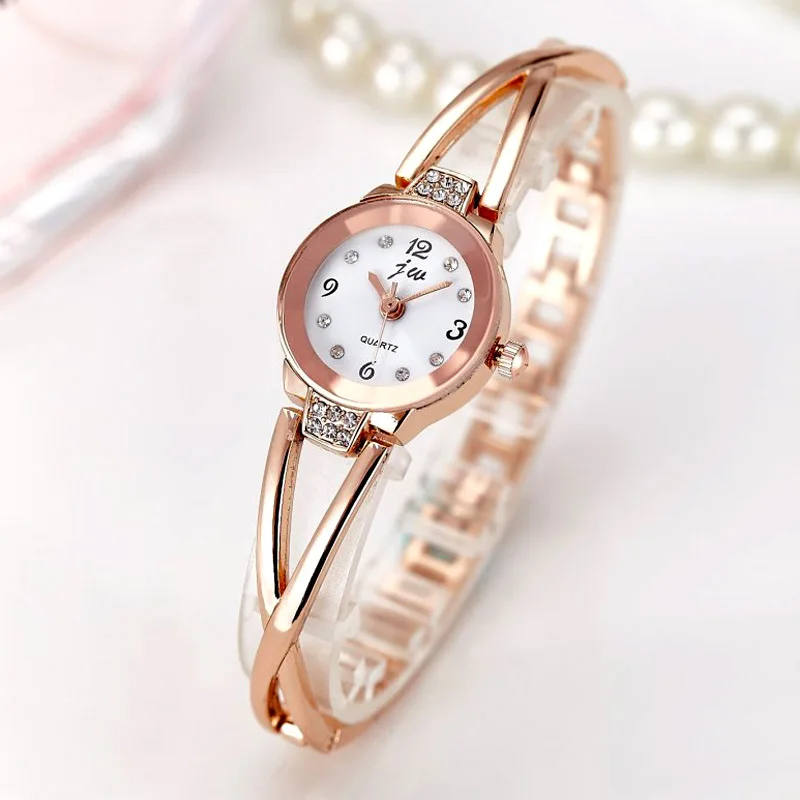 

MEIBO Fashion Rhinestone Women's Watches Luxury Stainless Steel Bracelet Watches Simple Quartz Watches Clock Relogio Feminino