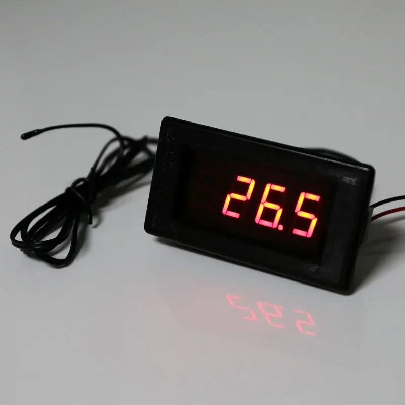 

DC 12V Thermometer -60 ~ 125 degree with high & how temperature alarm function precision thermometer B3950-10K sensor