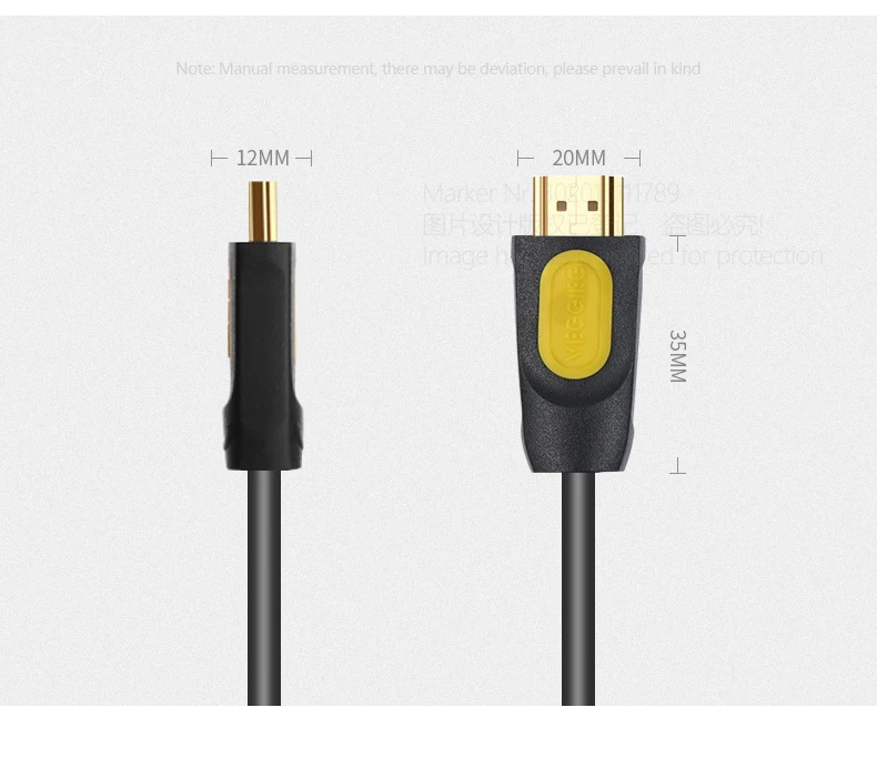 AUN Высокоскоростной HDMI кабель позолоченный 1,4 версия двойной магнит кольцо, поддержка 3D, 1080 P для ТВ, HD монитор, проектор