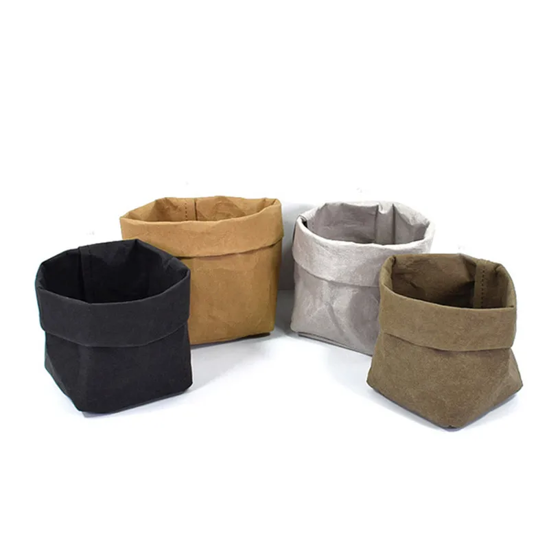 

Washable Kraft Paper Succulents Pots Bags Nordic Style Ornaments Anti-Tearing Universal Storage Paper Bag