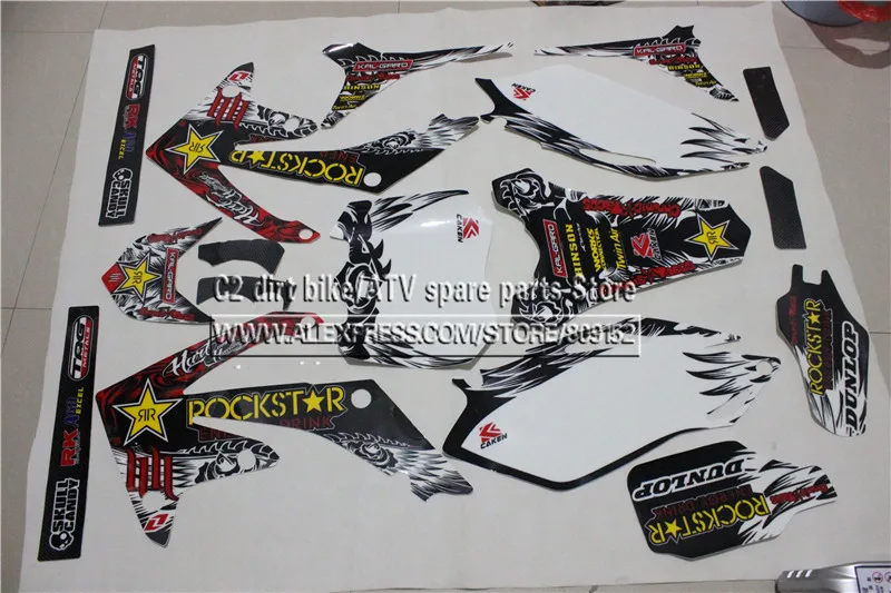 

3M Decals Emblems Stickers Graphics CRF250 CRF250R 2010 2011 2012 2013 pit dirt Bike Rockstar Style