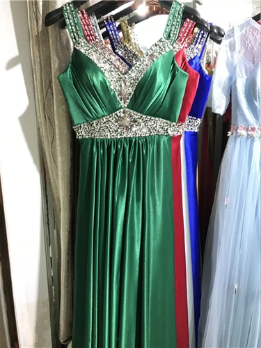 Новая мода Vestido de noiva длинное платье выпускного вечера элегантный длинный формальный платье выпускного вечера - Цвет: green