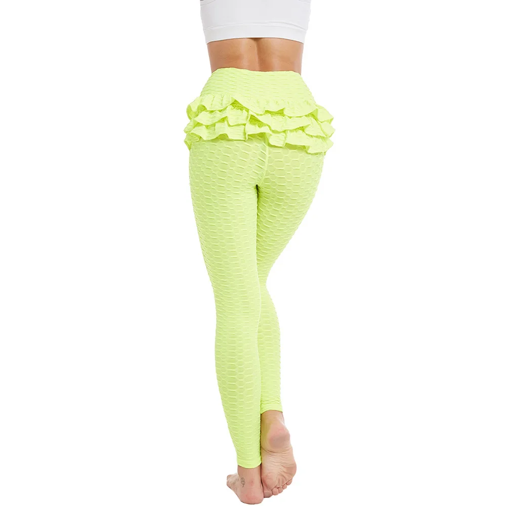 Women Workout Fitness Leggings Sexy Hip Lift Up Rufles Pants Skinny Stretch Slim Tights Girl Leggings Gym Clothing For Women (10)
