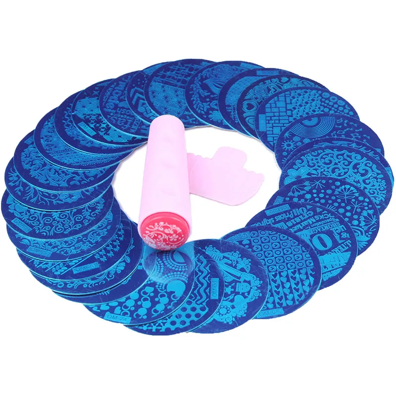 30Pcs Nail Stamping Plate With 1Pcs Stamper Image Plates Nail Stamp