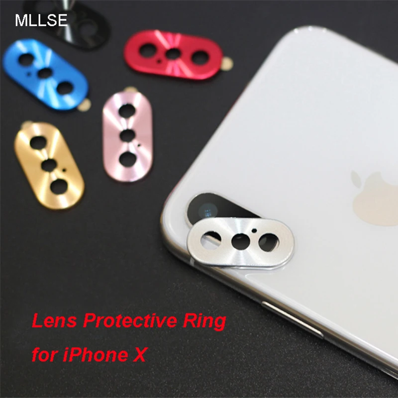 MLLSE Luxury Camera Guard Circle Metal Lens Film Protector Case Cover Ring Bumper For iPhone X