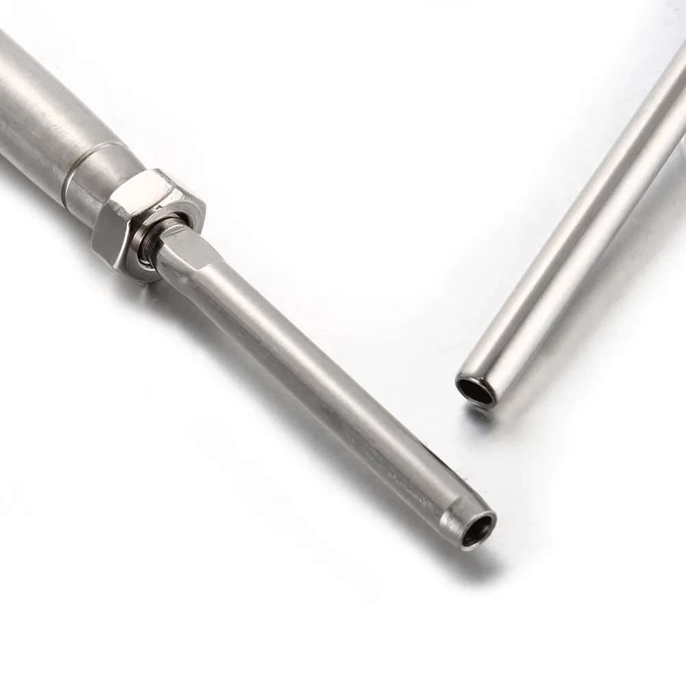 2Pcs/set T316 Stainless Steel Deck Toggle Tensioner Set For 3/16 Cable Railing Door Sills