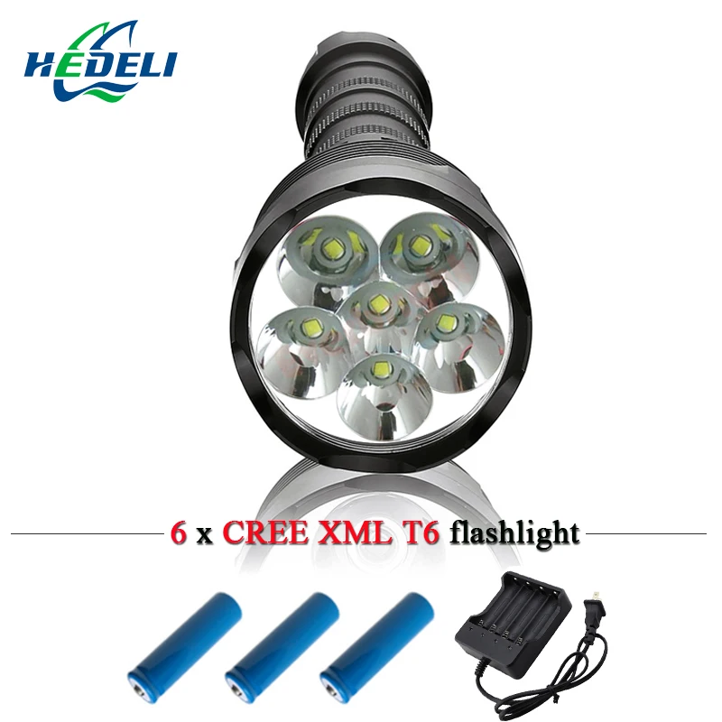 

lantern searchlight most powerful flashlight cree XML 6T6 rechargeable led for flashlight 18650 waterproof hunting lamp zaklamp
