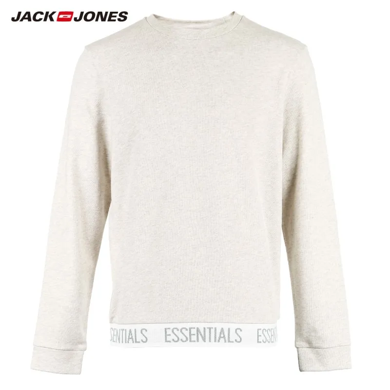 Мужская Трикотажная хлопковая Футболка JackJones базовая мягкая теплая футболка для